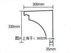 产品分解图型 - 檐口线，型号：SX311-YK-2，规格：300x330mm(2) - 洛阳三象EPS建材 luoyang.sx311.cc